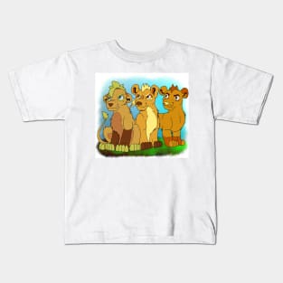 Lion Cubs of Aurora Mountain Kids T-Shirt